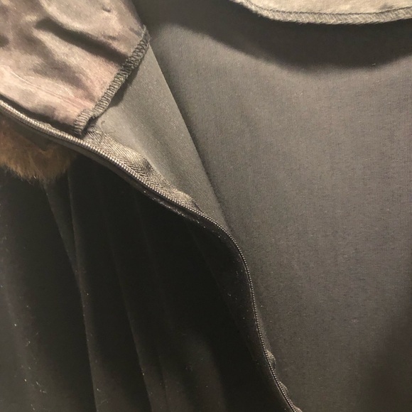 ELEGANT VELVET AND FAUX FUR OFF THE SHOULDER FULL LENGTH GOWN - Picture 11 of 16